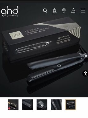 ghd Platinum Plus Flat Iron 1” Plate Black  Unopened Hair Straightener NIB